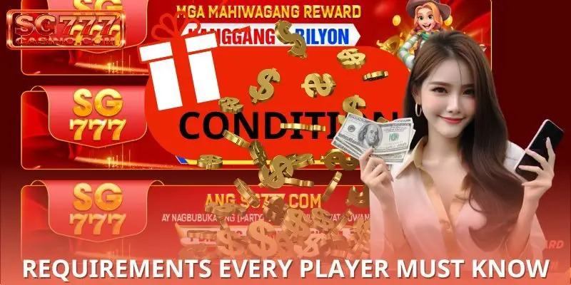 Claim conditions for SG777 Bonuses and Promotions